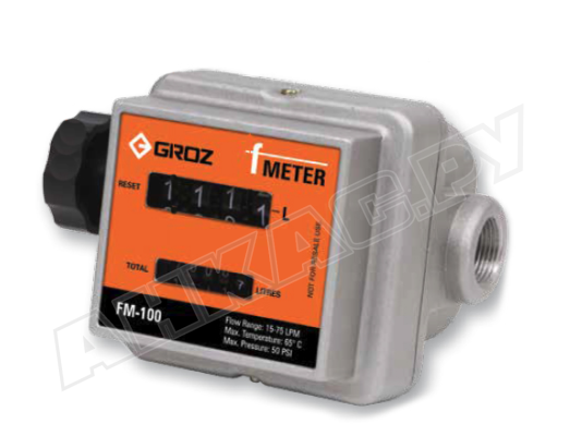 Механический счетчик для масла Groz FM-100, арт: GR45683.