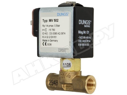 Электромагнитный клапан, одноступенчатый DUNGS MV 502