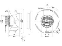 Центробежный вентилятор Ebmpapst, арт: R3G400RJ7501.
