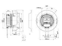 Центробежный вентилятор Ebmpapst, арт: R3G250RR01H1.