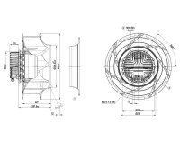 Центробежный вентилятор Ebmpapst, арт: R3G500RA2501.
