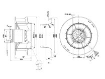 Центробежный вентилятор Ebmpapst, арт: R2D280-RB06-01.