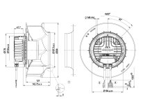 Центробежный вентилятор Ebmpapst, арт: R3G280RR10P1.
