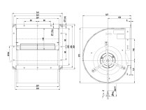 Центробежный вентилятор Ebmpapst, арт: D4E225CC0102.