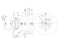 Центробежный вентилятор Ebmpapst, арт: R2E180CB2801.