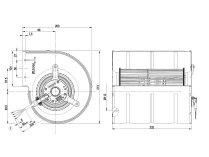 Центробежный вентилятор Ebmpapst, арт: D4E133DL01H9.