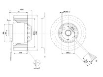Центробежный вентилятор Ebmpapst, арт: R2D160AF2827.