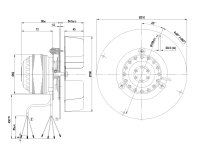 Центробежный вентилятор Ebmpapst, арт: R2E180CG8201.