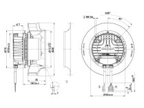 Центробежный вентилятор Ebmpapst, арт: R3G250RR09P1.