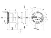 Центробежный вентилятор Ebmpapst, арт: R3G280AK5401.