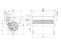 Центробежный вентилятор Ebmpapst, арт: D2E133AB0150.