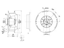 Центробежный вентилятор Ebmpapst, арт: R4D400RO2201.