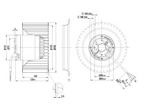 Центробежный вентилятор Ebmpapst, арт: R4E200AL0305.