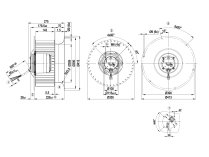 Центробежный вентилятор Ebmpapst, арт: R6D355CI0501.