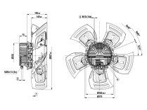 Вентилятор осевой промышленный Ebmpapst, арт: A3G630AU2301.