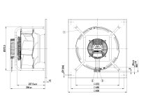 Центробежный вентилятор Ebmpapst, арт: K3G355RJ7501.