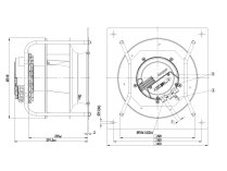 Центробежный вентилятор Ebmpapst, арт: K3G280AU06B2.