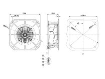 Центробежный вентилятор Ebmpapst, арт: K2E250RA5011.