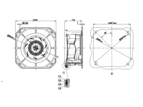 Центробежный вентилятор Ebmpapst, арт: K2E225RA9201.