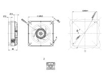 Центробежный вентилятор Ebmpapst, арт: K2E200AD2001.