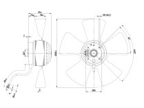 Вентилятор осевой промышленный Ebmpapst, арт: A2D250AA0201.