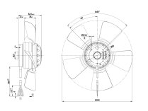 Вентилятор осевой промышленный Ebmpapst, арт: A2D250AA0218.