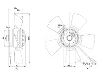 Вентилятор осевой промышленный Ebmpapst, арт: A2D250AA2651.