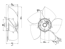 Вентилятор осевой промышленный Ebmpapst, арт: A2D250AD2605.