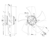 Вентилятор осевой промышленный Ebmpapst, арт: A2D300AP0202.