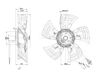 Вентилятор осевой промышленный Ebmpapst, арт: A4D300AS3416.
