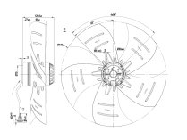 Вентилятор осевой промышленный Ebmpapst, арт: A4D450AP0102.