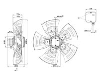 Вентилятор осевой промышленный Ebmpapst, арт: A4D560AN0301.