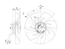 Вентилятор осевой промышленный Ebmpapst, арт: A4E250AH0201.
