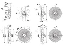 Вентилятор осевой промышленный Ebmpapst, арт: S4D450BU0101.