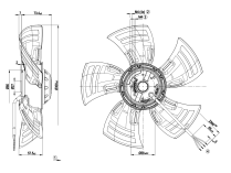Вентилятор осевой промышленный Ebmpapst, арт: A4E300AS7205.