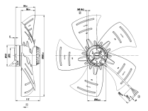 Вентилятор осевой промышленный Ebmpapst, арт: A4E400AP0201.