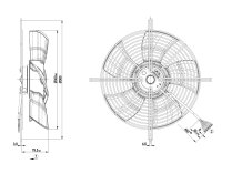 Вентилятор осевой промышленный Ebmpapst, арт: S4D300BS3437.
