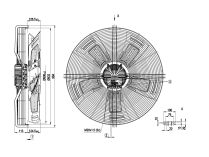 Вентилятор осевой промышленный Ebmpapst, арт: S3G910BU2201.