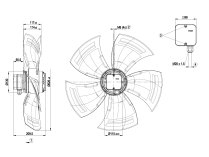 Вентилятор осевой промышленный Ebmpapst, арт: A6D630AN0101.