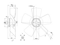 Вентилятор осевой промышленный Ebmpapst, арт: A6E330AA0210.