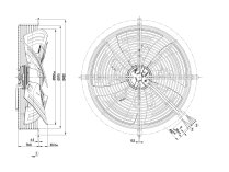 Вентилятор осевой промышленный Ebmpapst, арт: S3G350AG0332.