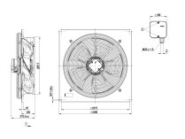 Вентилятор осевой промышленный Ebmpapst, арт: W4D500DJ0306.