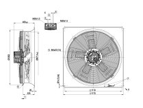 Вентилятор осевой промышленный Ebmpapst, арт: W3G990GZ0291.