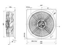 Вентилятор осевой промышленный Ebmpapst, арт: W3G800GU2371.