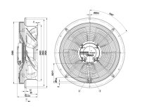 Вентилятор осевой промышленный Ebmpapst, арт: W3G400CC2252.