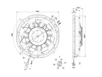 Вентилятор осевой промышленный Ebmpapst, арт: W3G300BV1241.