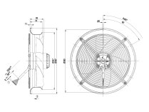 Вентилятор осевой промышленный Ebmpapst, арт: W2D315CQ1005.