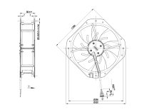 Вентилятор осевой промышленный Ebmpapst, арт: W2D250HI0205.