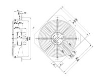 Вентилятор осевой промышленный Ebmpapst, арт: W2D250GA0409.