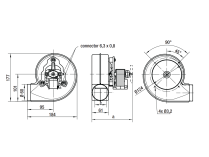 Центробежный вентилятор Ebmpapst RLH108/4200A9-3030LH-494 agt, арт: 55460.96210.